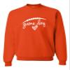 Go All Out X-Large Orange Adult Game Day Football Sweatshirt Crewneck view 3
