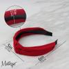 Soft Textured Cotton Knot Headband Wide Turban Headband for Women and Girls (Red) view 3