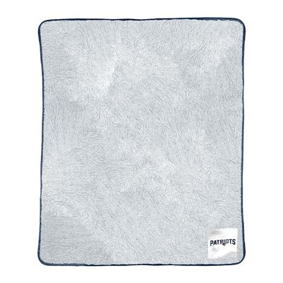 Northwest NFL Silk Touch Sherpa Throw Blanket - Soft & Fluffy - Great for Gamedays - 60" x 50" - Experience Ultimate Comfort (New England Patriots - Navy)