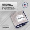 Northwest NFL Silk Touch Sherpa Throw Blanket - Soft & Fluffy - Great for Gamedays - 60" x 50" - Experience Ultimate Comfort (New England Patriots - Navy) view 3