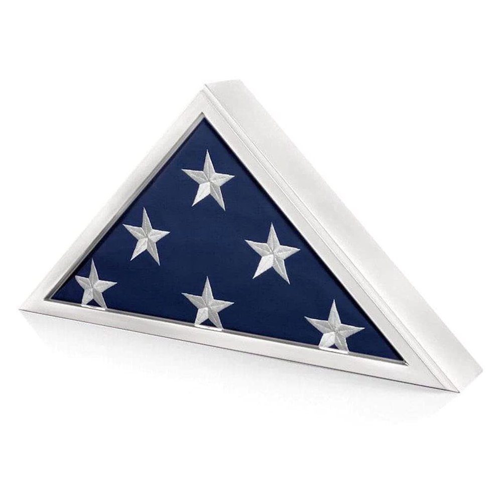 Memorial Flag Display Case for Burial and Presentation Flags Display, 5x9 Feet - White Color.