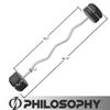 Philosophy Gym Rubber Fixed Barbell, 100 LB Pre-Loaded Weight EZ Curl Bar for Strength Training & Weightlifting view 4