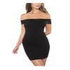 B Darlin Womens Black Embellished Sleeveless Off Shoulder Mini Cocktail Body Con Dress 11 view 1