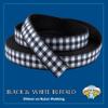 Country Brook Design - Black & White Buffalo Plaid Ribbon on Black Nylon Webbing (1 Inch, 50 Yards) view 3