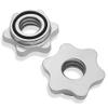 Philosophy Gym 1" Standard Weightlifting Barbell - Threaded EZ Curl Bar with Star Collars view 3