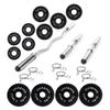 Ader Chrome Olympic 2" Hollow Bar Kit w/Black Plates (4 x 1.25+2.5+5lb = 35lb Total) view 1