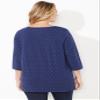 Catherines Women's Plus Size Suprema Snap-Placket Tee - 6X, Navy Dot view 2