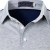 Mens Fashion Polo Shirts Long Sleeve Classic Slim Fit Cotton Dress Shirts Button Color Block Graphic Tees Pocket J-Black view 4