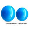 MOMPLUS 6 Inch Exercise Pilates Mini Yoga Balls Barre for Home Stability Squishy Training Physical Therapy Improves Balance Core Strength Comes with Pump(Blue, 6 Inch) view 2
