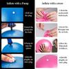 MOMPLUS 6 Inch Exercise Pilates Mini Yoga Balls Barre for Home Stability Squishy Training Physical Therapy Improves Balance Core Strength Comes with Pump(Blue, 6 Inch) view 4