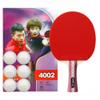 LINGOSHUN Table Tennis Paddle Set,Comfortable Handle,Portable Ping Pong Bats for Children Adult Family Activity / 4 Stars/Long Handle view 1