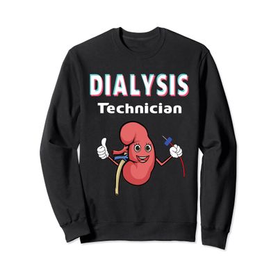 Dialysis Tech CCHT Kawaii Kidney Hemodialysis Technician Sweatshirt