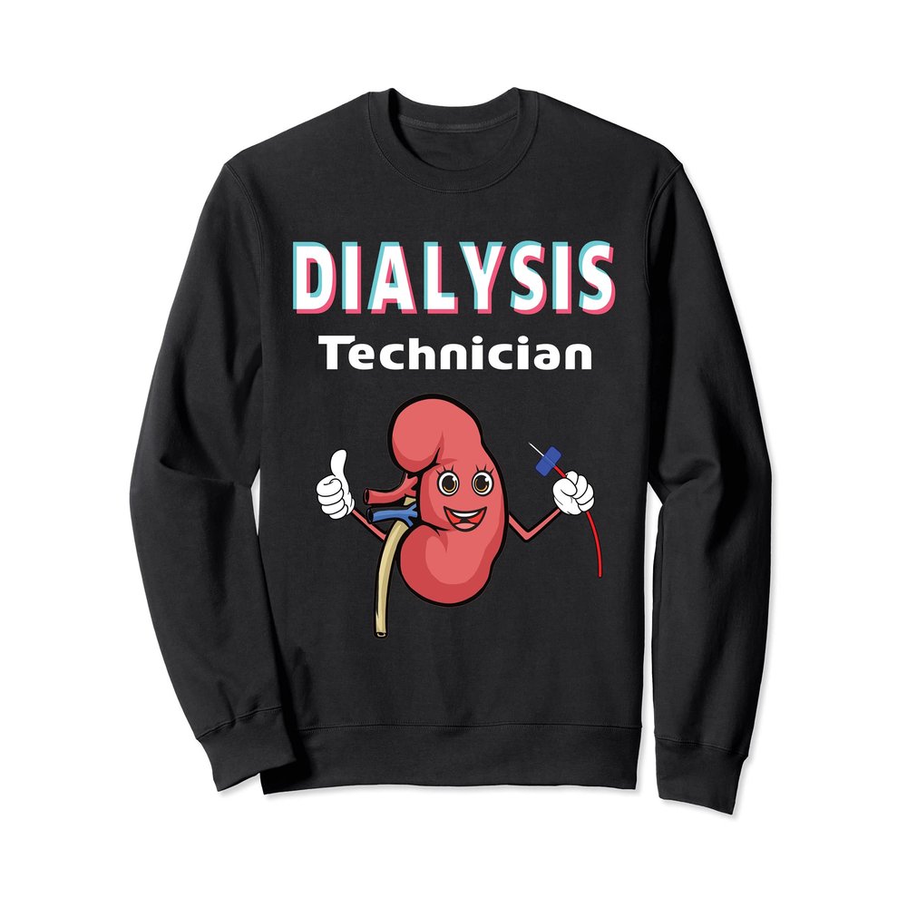 Dialysis Tech CCHT Kawaii Kidney Hemodialysis Technician Sweatshirt