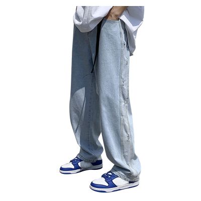 DIYAGO MEN DIYAGO Baggy Jeans Mens Straight Wide Leg Casual Teen Vintage Streetwear Hip Hop Trendy Denim Pant Fashion Style Designer Long Length Trouser 9-blue X-Large
