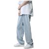DIYAGO MEN DIYAGO Baggy Jeans Mens Straight Wide Leg Casual Teen Vintage Streetwear Hip Hop Trendy Denim Pant Fashion Designer Long Length Trouser 7-blue
