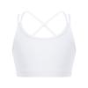 easyforever Kids Girls Athletic Sport Bra Strappy Back Vest Crop Top Tanks for Gym Workout Dance Gymnastics White C 6 view 1