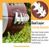 Senston Football Official Size 9/ Premium Composite Leather High School Size Football with Pump view 4