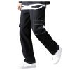 DIYAGO Baggy Jeans Mens Straight Wide Leg Casual Teen Vintage Streetwear Hip Hop Trendy Denim Pant Fashion Designer Long Length Trouser, 4-black view 3