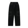 DIYAGO Baggy Jeans Mens Straight Wide Leg Casual Teen Vintage Streetwear Hip Hop Trendy Denim Pant Fashion Designer Long Length Trouser, 4-black view 4