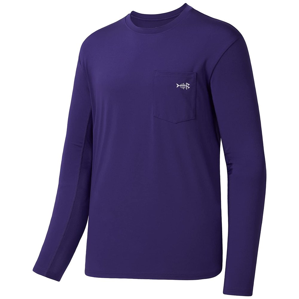 BASSDASH Mens UPF 50+ Performance Long Sleeve T-Shirt UV Sun Protection Fishing Hiking Sports Shirts