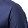 Mens Fashion Polo Shirts Long Sleeve Classic Slim Fit Cotton Dress Shirts Button Color Block Graphic Tees Pocket B-Navy view 3
