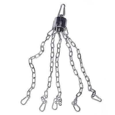 Heavy-Duty Boxing Punching Bag Hanging Chain, 360 Rotation Spherical Swing Hook, Boxing Bag Mount, Solid Steel One-Piece Molding Without Welding