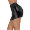 Yihuimin Women's Shiny Metallic Liquid Mini Skirt Night Out Party Cocktail A-Line Skirts Clubwear Black One Size view 3