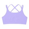 easyforever Kids Girls Athletic Sport Bra Strappy Back Vest Crop Top Tanks for Gym Workout Dance Gymnastics Purple C 14 view 3