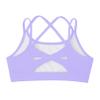 easyforever Kids Girls Athletic Sport Bra Strappy Back Vest Crop Top Tanks for Gym Workout Dance Gymnastics Purple C 14 view 4
