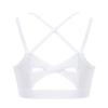 easyforever Kids Girls Athletic Sport Bra Strappy Back Vest Crop Top Tanks for Gym Workout Dance Gymnastics White C 4 view 2