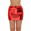 Yihuimin Women's Shiny Metallic Liquid Mini Skirt Night Out Party Cocktail A-Line Skirts Clubwear Red One Size view 2