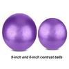 MOMPLUS 6 Inch Exercise Pilates Mini Yoga Balls Barre for Home Stability Squishy Training Physical Therapy Improves Balance Core Strength Comes with Pump(Purple, 6 Inch) view 2