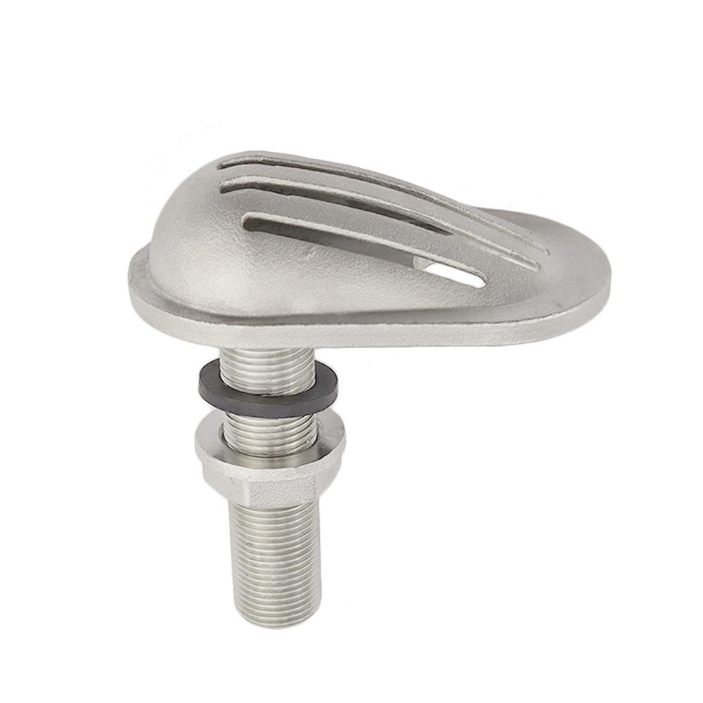 NRC&XRC Marine Grade Stainless Steel 316 I.D. 3/8in (11.4MM) Boat Intake Strainer Threaded Thru-Hull Inlet 3/8in Filter Scoopwith Rubber Washer Gaskets