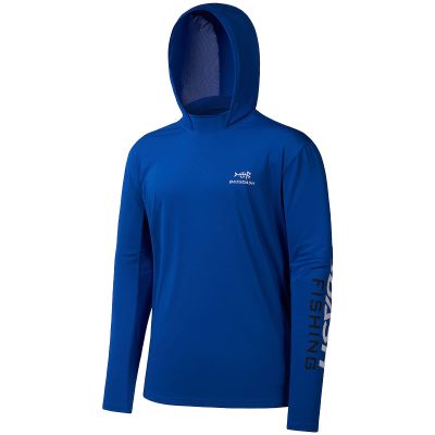 BASSDASH UPF 50+ Mens UV Sun Protection Long Sleeve Performance Fishing Hoodie Hooded Shirts