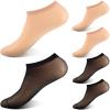 Janmercy 100 Pairs Disposable Try on Socks Nylon Foot Socks Black Nude view 1