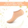 Janmercy 100 Pairs Disposable Try on Socks Nylon Foot Socks Black Nude view 2