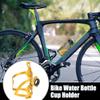 X AUTOHAUX Double Side Bicycle Water Coffee Drink Cup Bottle Holder Cages Carrier Rack with Base Gold Tone for Mountain Road Bike Motorcycle view 2