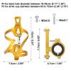 X AUTOHAUX Double Side Bicycle Water Coffee Drink Cup Bottle Holder Cages Carrier Rack with Base Gold Tone for Mountain Road Bike Motorcycle view 4