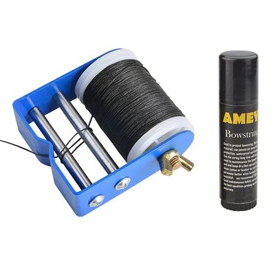 ZSHJGJR Archery Bowstring Serving Thread Jig with Bow String Serving Thread 131yard / 120m PE String Thread, 3 Strands, 0.015 for Archery Bowstring Supplies (Black)