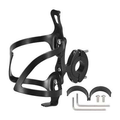 X AUTOHAUX Double Side Bicycle Water Coffee Drink Cup Bottle Holder Cages Carrier Rack with Base Black for Mountain Road Bike Motorcycle