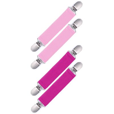 Century Star Elastic Mitten Clips for Toddlers & Kids - 2 Pairs, Rose & Pink, One Size