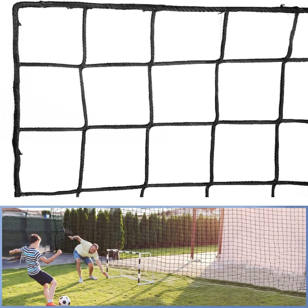 Wiseek Soccer Backstop Net, 15x30ft High Impact Barrier Net, Nylon Sport Netting, Soccer Rebounder