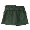 QinCiao Toddler Kids Girl's PU Leather Irregular Skirt A-line Mini Pencil Skort Skirt with Belt Dark Green 2-3 Years view 4