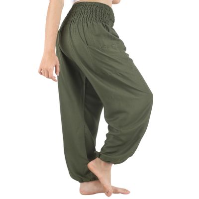 Boho Pants 2-Pocket Flowy Harem Pants Women for Yoga Travel Hippie Clothes