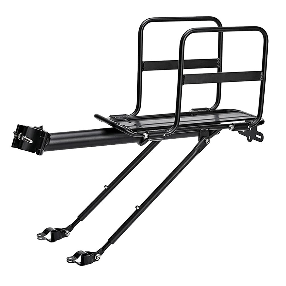 Bike Rear Holder Aluminum Alloy Cargo Basket Heavy Duty Easy to Attach