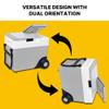 Koolatron Electric Portable Cooler Plug in 12V Car Cooler/Warmer 33 qt (31 L) w/Wheels, No Ice Thermo Electric portable Fridge for camping, Travel Road Trips with 12 Volt DC Power Cord, Gray/White. view 4