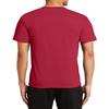 JustBlanks Mens Short Sleeves Regular Fit Casual Workout Performance Blend T-Shirt - Red - L view 2