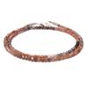 A&M Natural Multi-Moonstone Faceted Rondelle 925 Sterling Silver Lobster Clasp Handmade Necklace Healing Moonstone Beaded Gemstone Necklace Beautiful Minimalist Beaded Necklace Jewelry For Gift, Yoga view 2