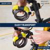 Urban Unisex's UR454M Bike Lock with Combination Flexible Steel Cable 12, 120cm with Security Code Anti-Theft Bicycle Resistant Compact Easy Transport, Black view 4