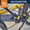 URBAN UR462M Bicycle Security Cable Braided Steel 0.39in, 3.9ft Long, Lightweight, Double Loop, Anti-Theft Cable Locking Motorcycle Helmet Protection, Wheels, Bags, Scooter, Electric Bike, Ebike view 3